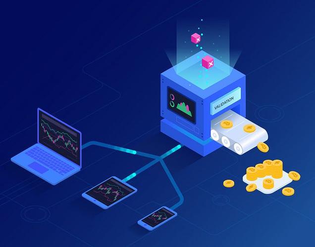 A high-powered Bitcoin mining rig in action, showcasing the intense computational power required for blockchain validation